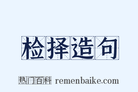 检择造句是什么意思的图片
